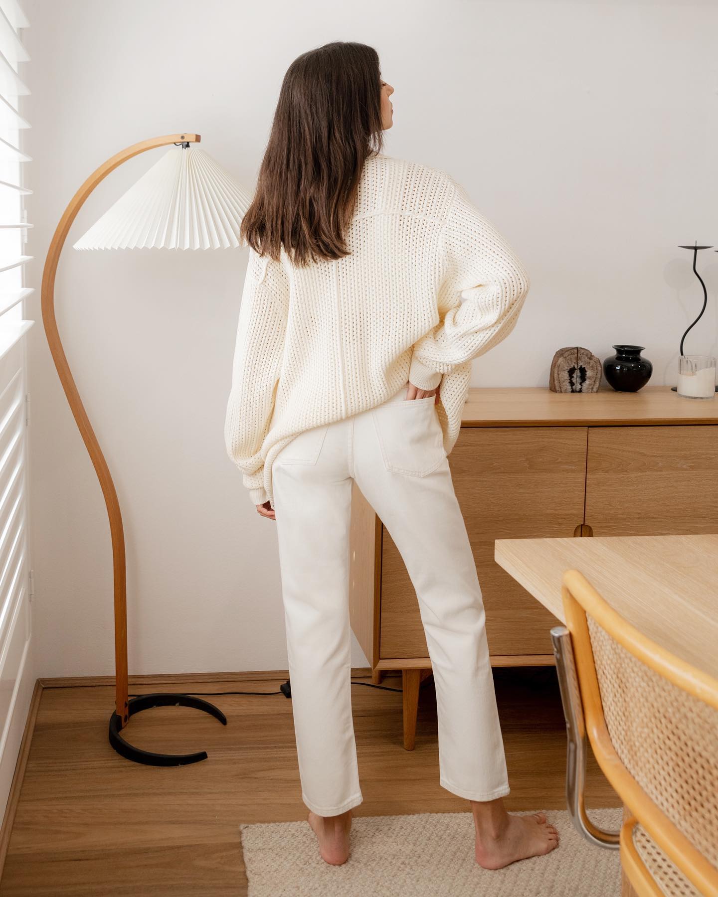 Radilum Caprani Floor Lamp Beech Wood and Linen