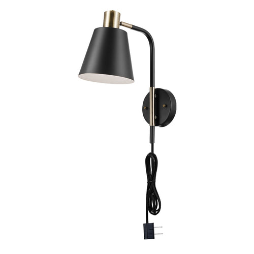 Globe Electric Novogratz Cleo 14in Tall Wall Sconce Matte Black